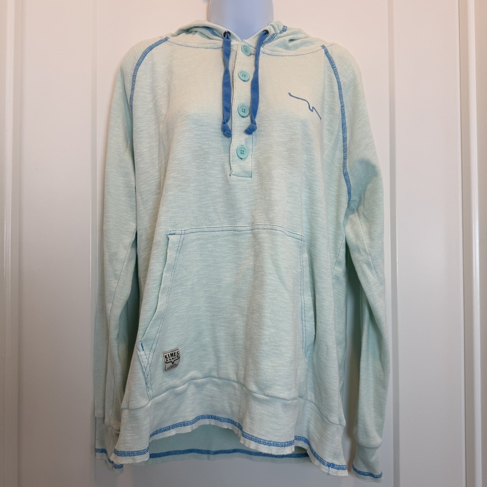 Kimes Ranch Mint Sunrise Hoodie XL Green Henley Western Coastal Cowgirl Rodeo - Picture 2 of 11